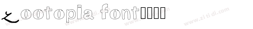 zootopia font字体转换 zootopia font字体转换